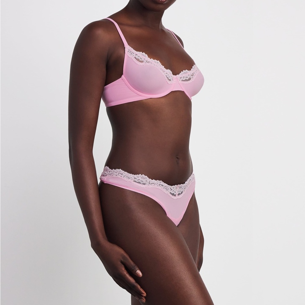 Unlined Lace Demi Bra | Cherry Blossom | Fits Everybody